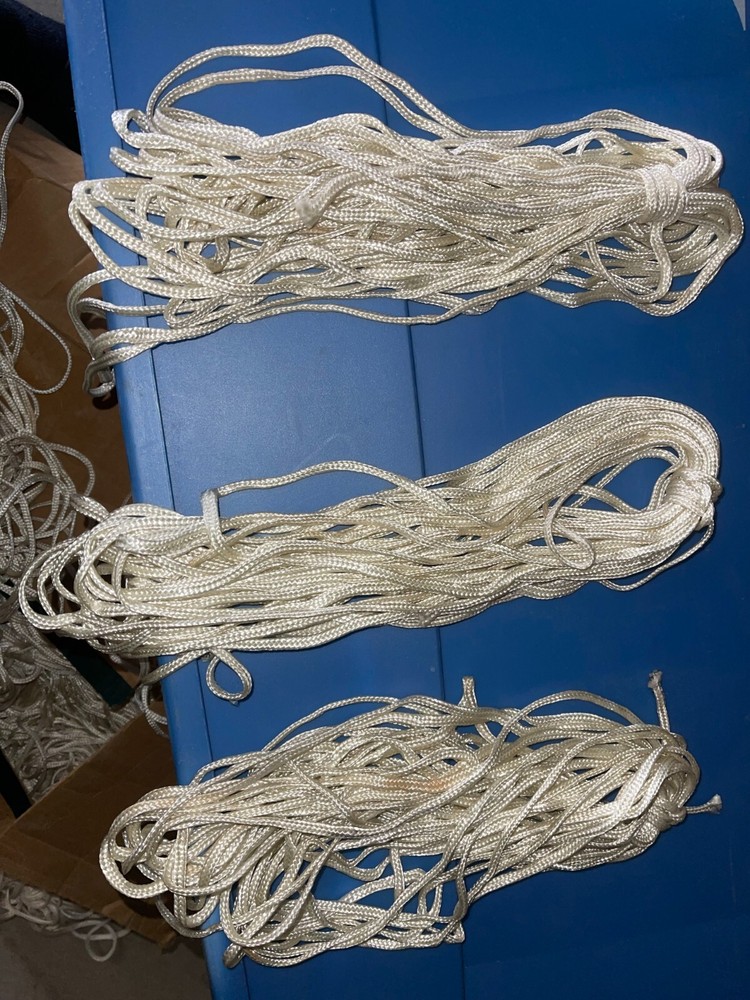 MILITARY WHITE PARACHUTE RISER PARACORD BUNDLE 3 QUANTITY 40 FEET