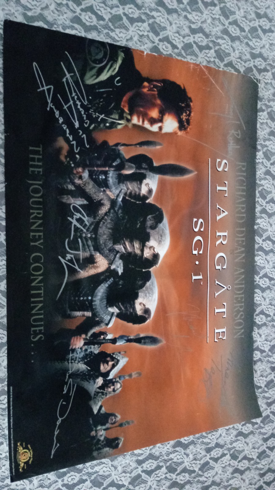 CAST SIGNED Stargate SG-1 Poster RARE 2000 MGM Home Entertainment AUTOGRAPHED