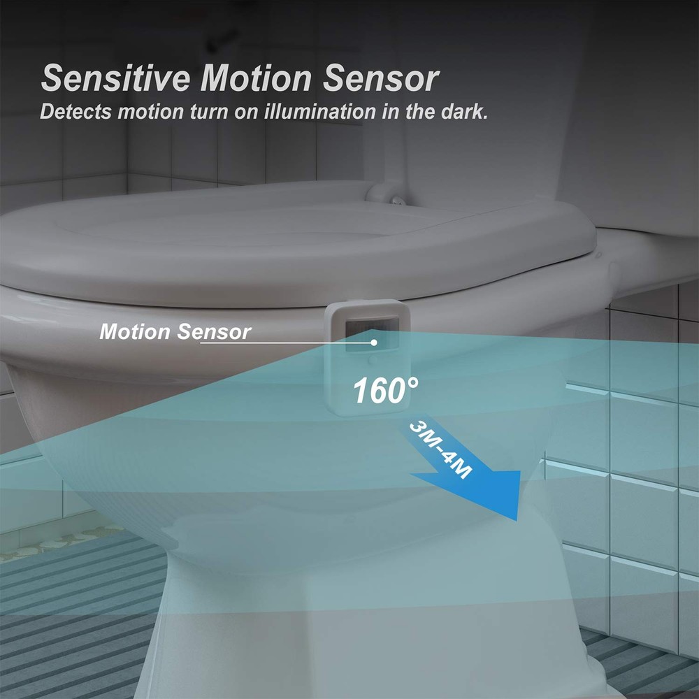 Night Light 2 Pack - 16 Color Changing Motion Activated Bowl Nightlight for B...