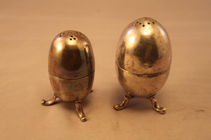 Antique Middle Eastern Silver Salt & Pepper Shakers.