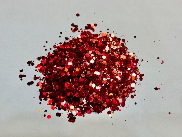 "Fire Fly" Chunky Red Glitter Mix