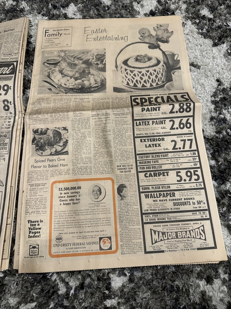 seattle times newspaper April 3, 1968