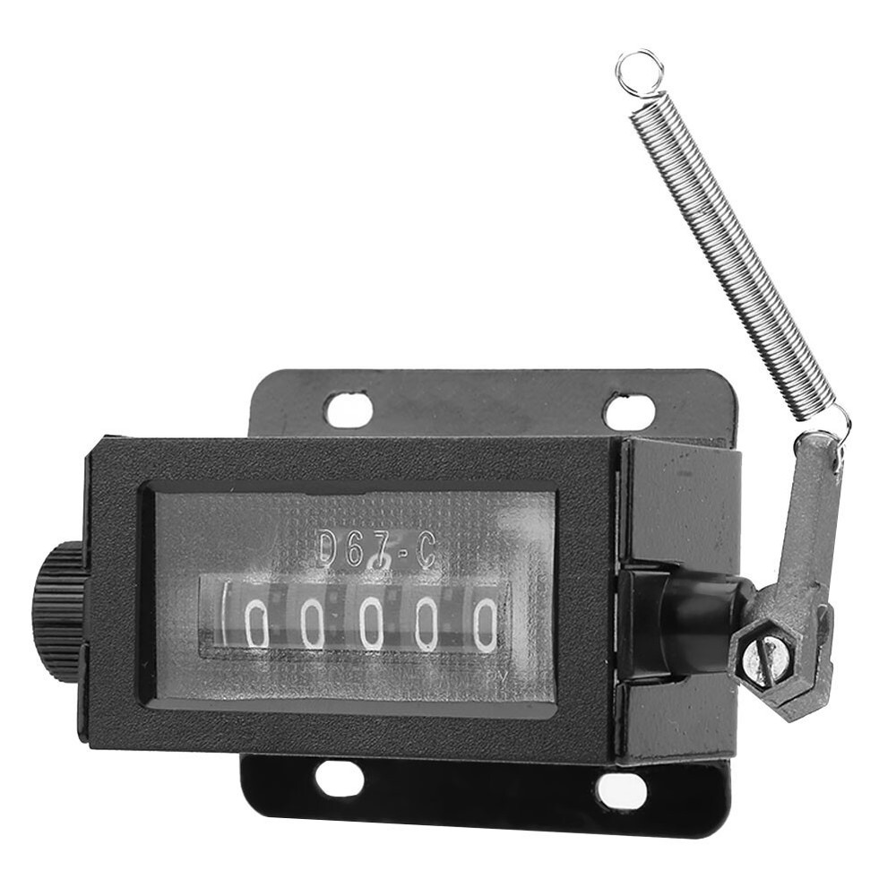Mechanical 5-Digits Click Counter Pull Stroke Manual Hand Tally Counting