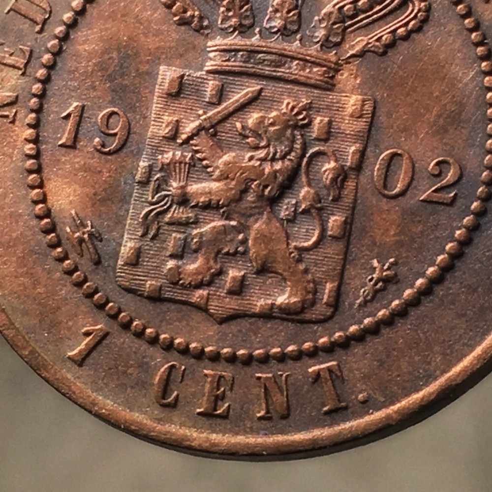 NETHERLANDS INDIES 1902 1 CENT #02 KM307