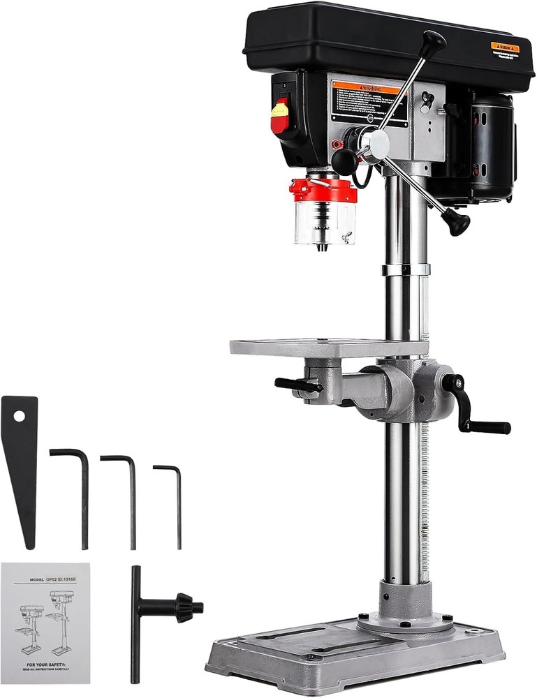 13in. Benchtop Drill Press, 7.5A 120V,Variable Speed Cast Iron Bench Drill Press