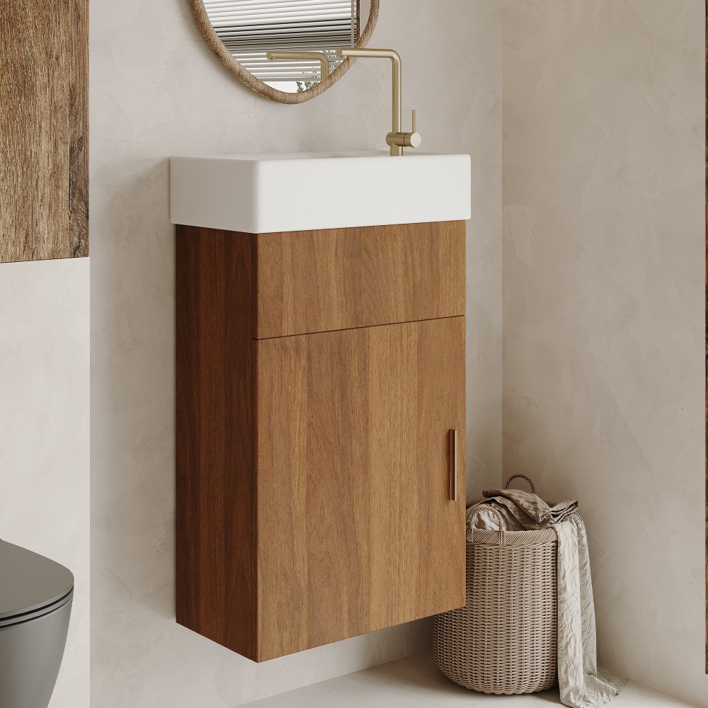 Modern Floating Bathroom Vanity with Intergrated Ceramic Basin