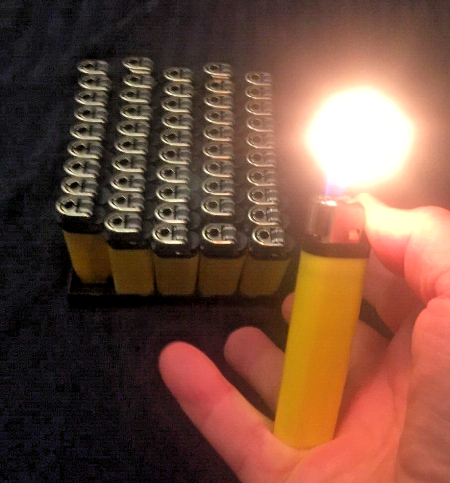 Yellow Wt Silver Cap Disposable Lighters Adjustable Flame (50) Display