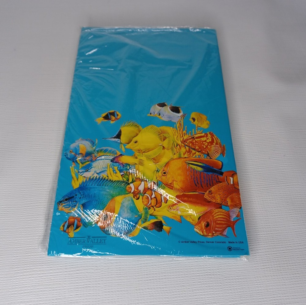 Amber Valley Press Notepad Fish Paper Note Folder 10" x 6"