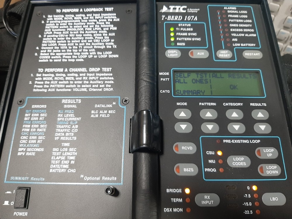 TTC Acterna T-BERD 107A Handheld T1 Tester