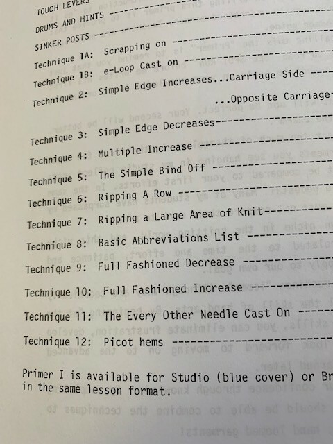 Nicely Knit Primer I for Singer, Studio, Silver Reed