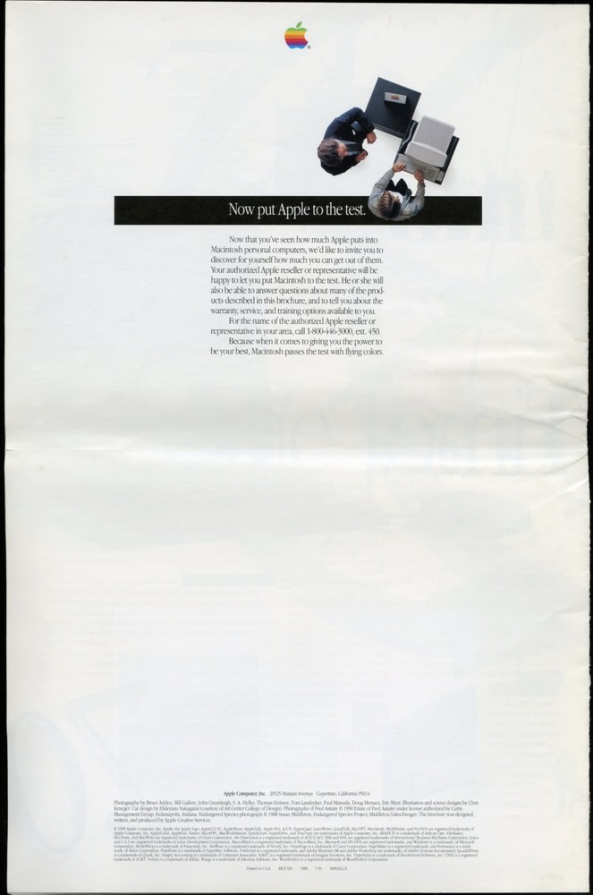 1990 APPLE COMPUTER MAC MACINTOSH CATALOG SALES BROCHURE