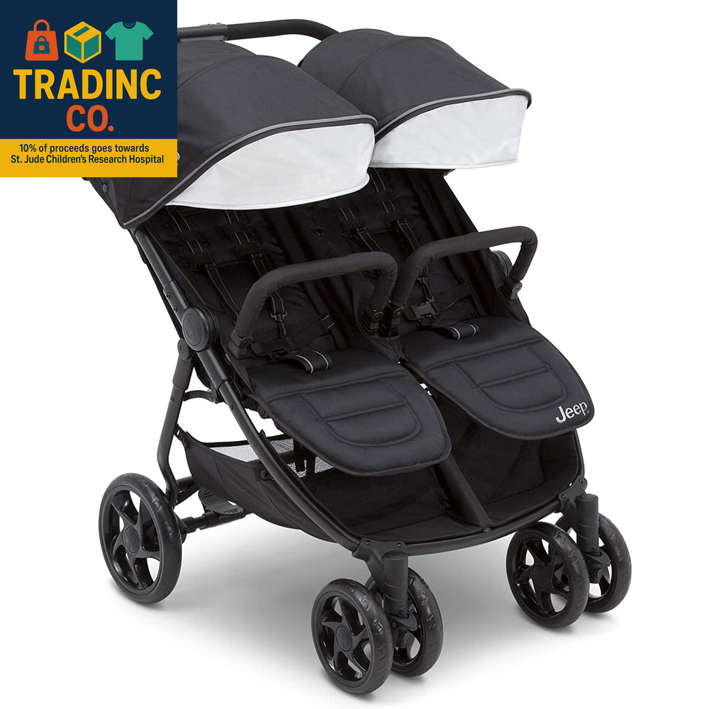 Jeep Destination Ultralight Side X Side Double Stroller, Midnight