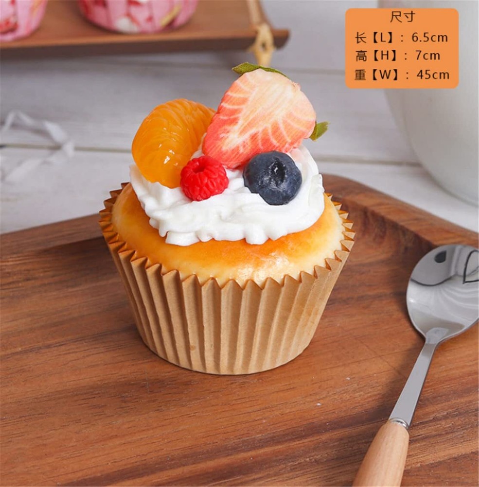 6PCS Artificial Cake Fake Simulation Realistic Cupcake Bread Dessert for Deco...