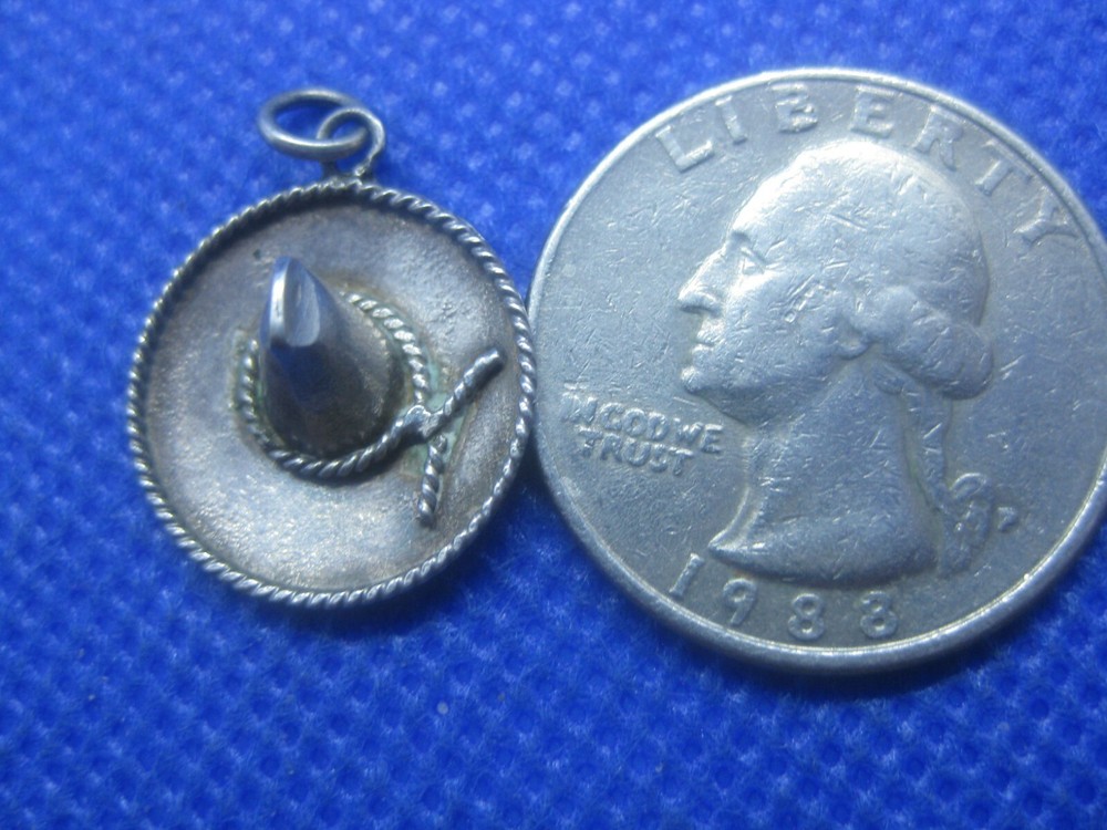 Sterling Silver Western Hat Charm