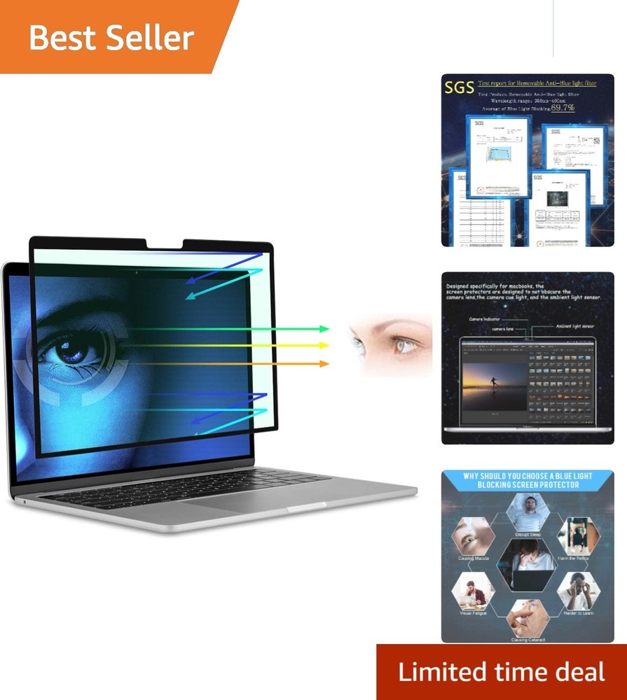 15-Inch MacBook Pro Screen Protector: Anti-Glare & Blue Light Blocking Filter
