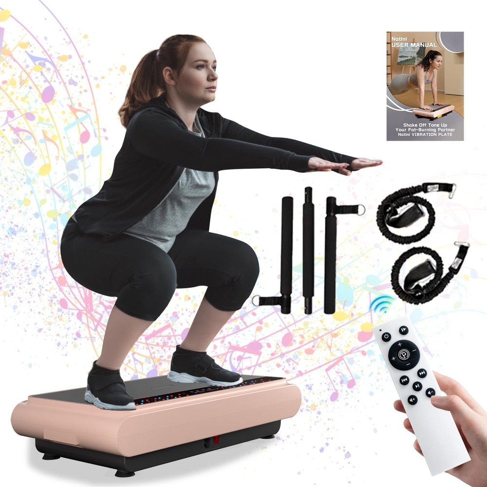 Vibration Plate Exercise Machine Whole Body Vibration Platform Machine with P...