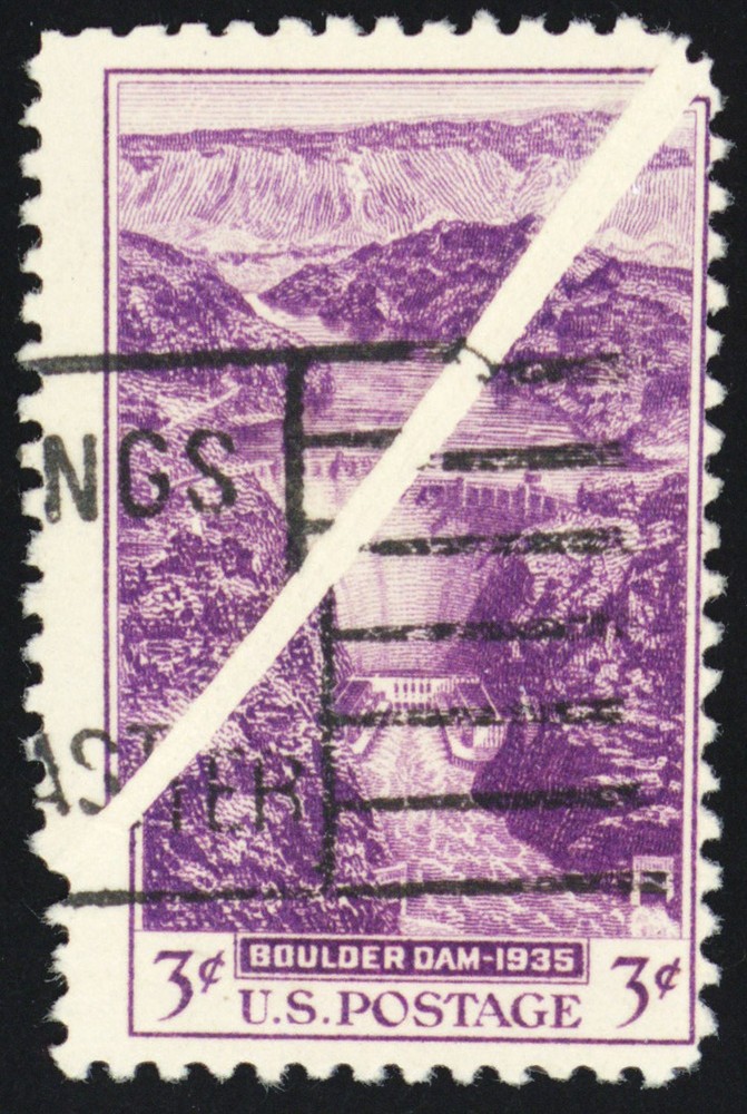 744, Used 3¢ - RARE Pre Printing Paper Fold Error * Stuart Katz
