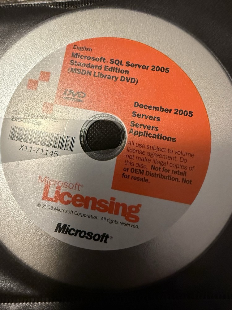 SQL Server 2005 standard edition no product key