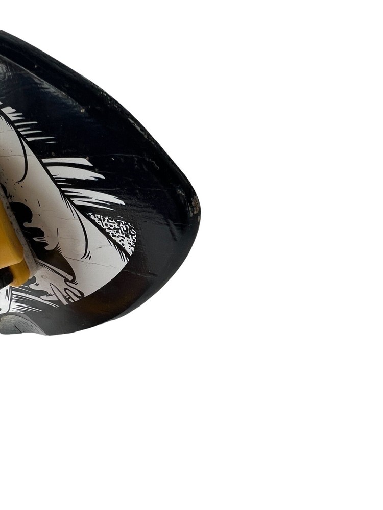 KRYPTONICS 34” PINTAIL LONGBOARD SKATEBOARD wave Graphics Black And Yellow