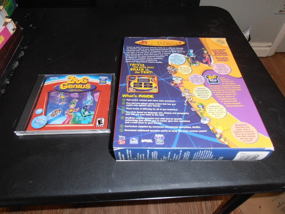 Zoog Genius (PC/Mac, 2001) With Original Box