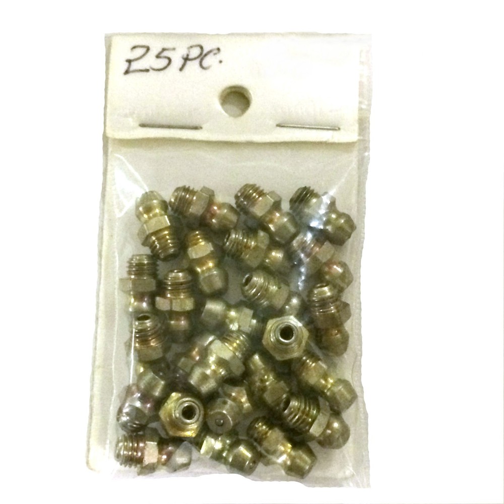 Grease Fitting, Straight, Greasing Nut, Greasing Nipple Pack of 25 PC.