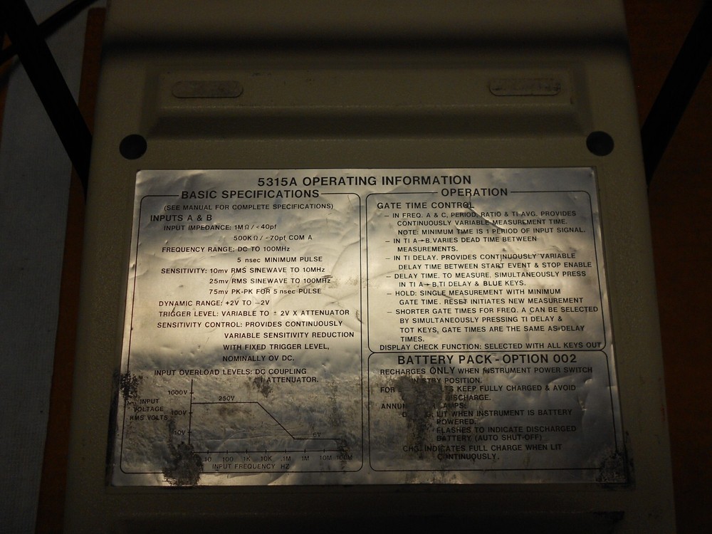 HP 5315A 100 MHz Universal Frequency Counter
