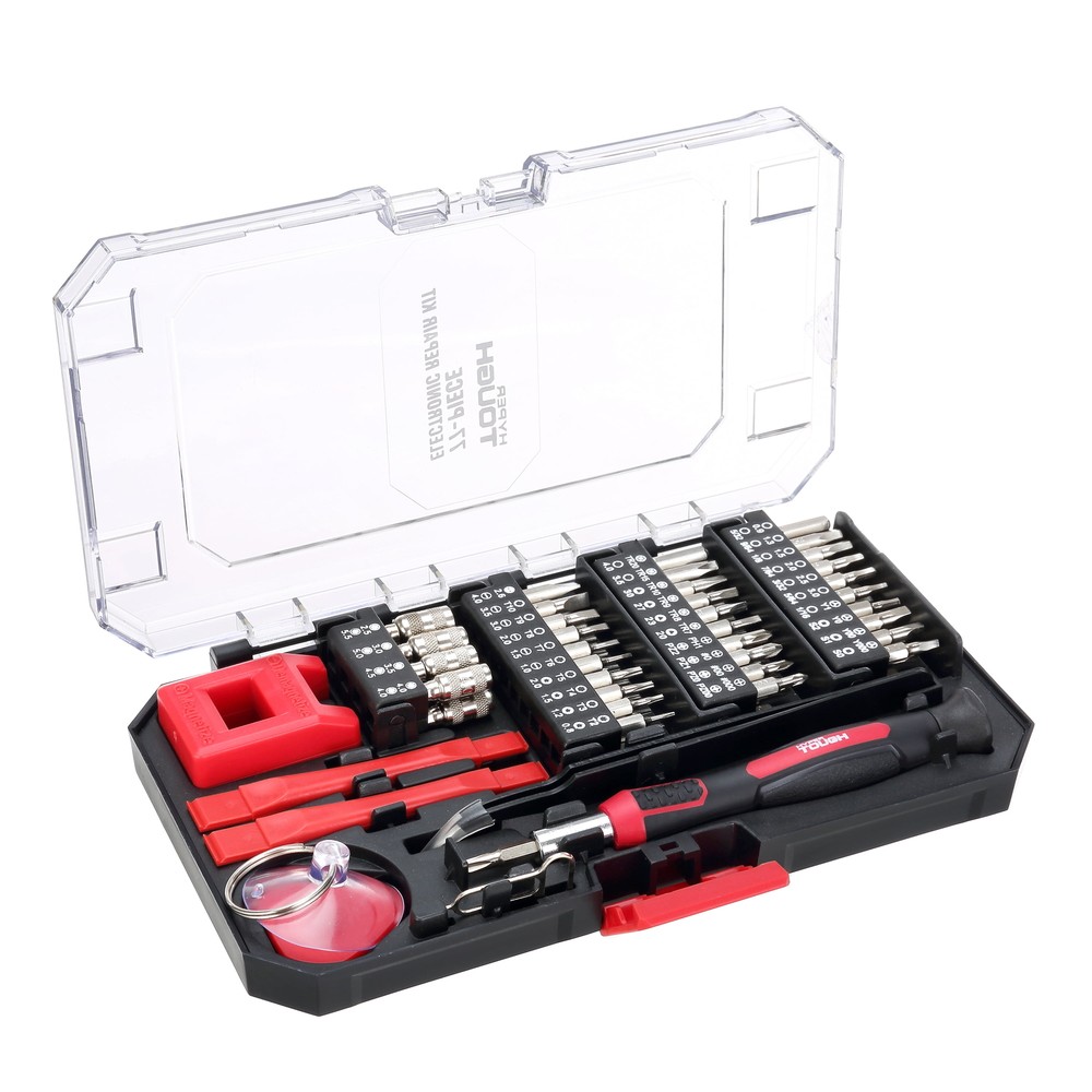 PRECISION TOOL SET 77 Piece with Magnetic Screwdriver Standard Size Bits