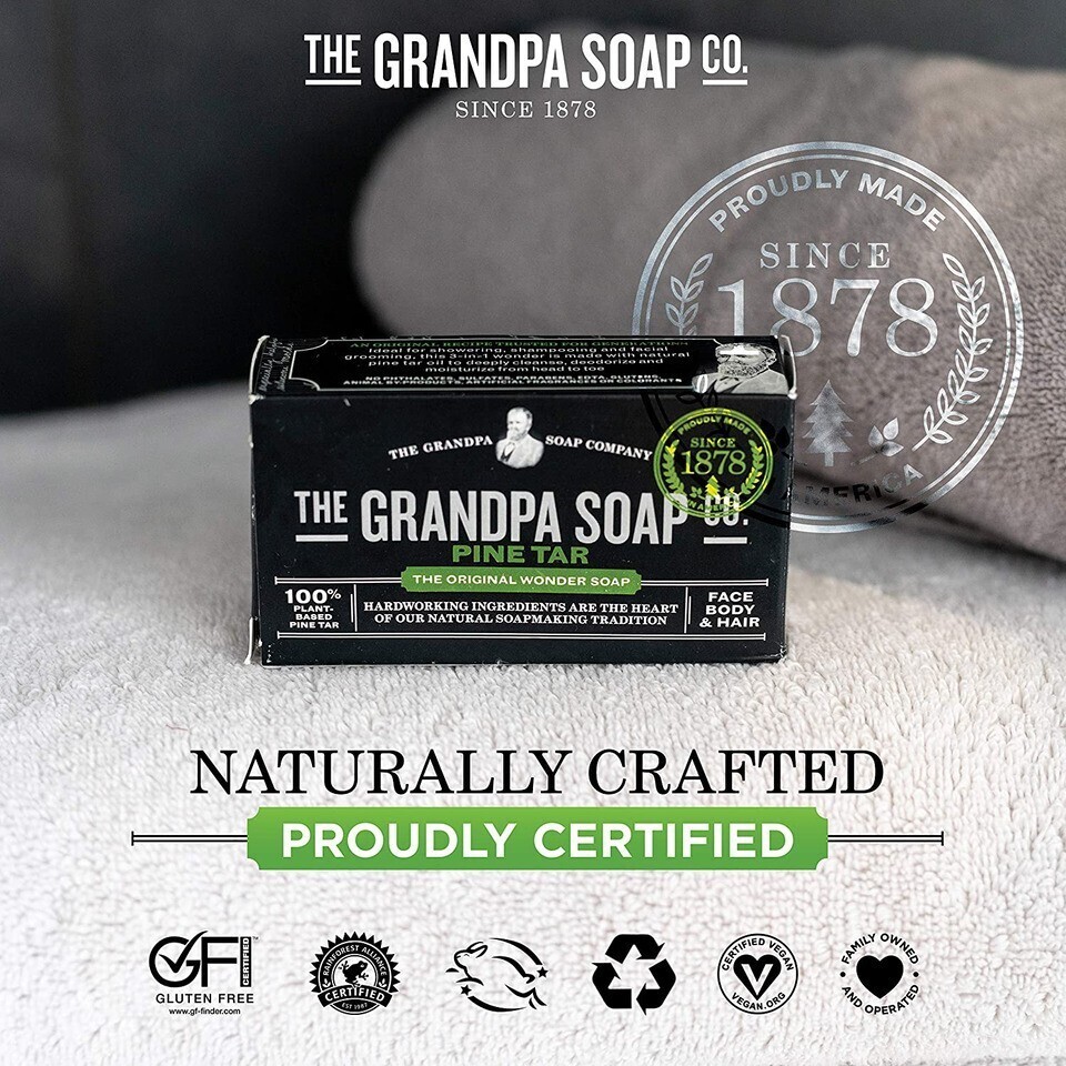 Grandpa's Soap Pine Tar 4.25 oz (8-Pack)