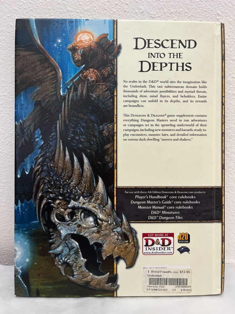 Dungeons and Dragons 4e Underdark - Hardcover