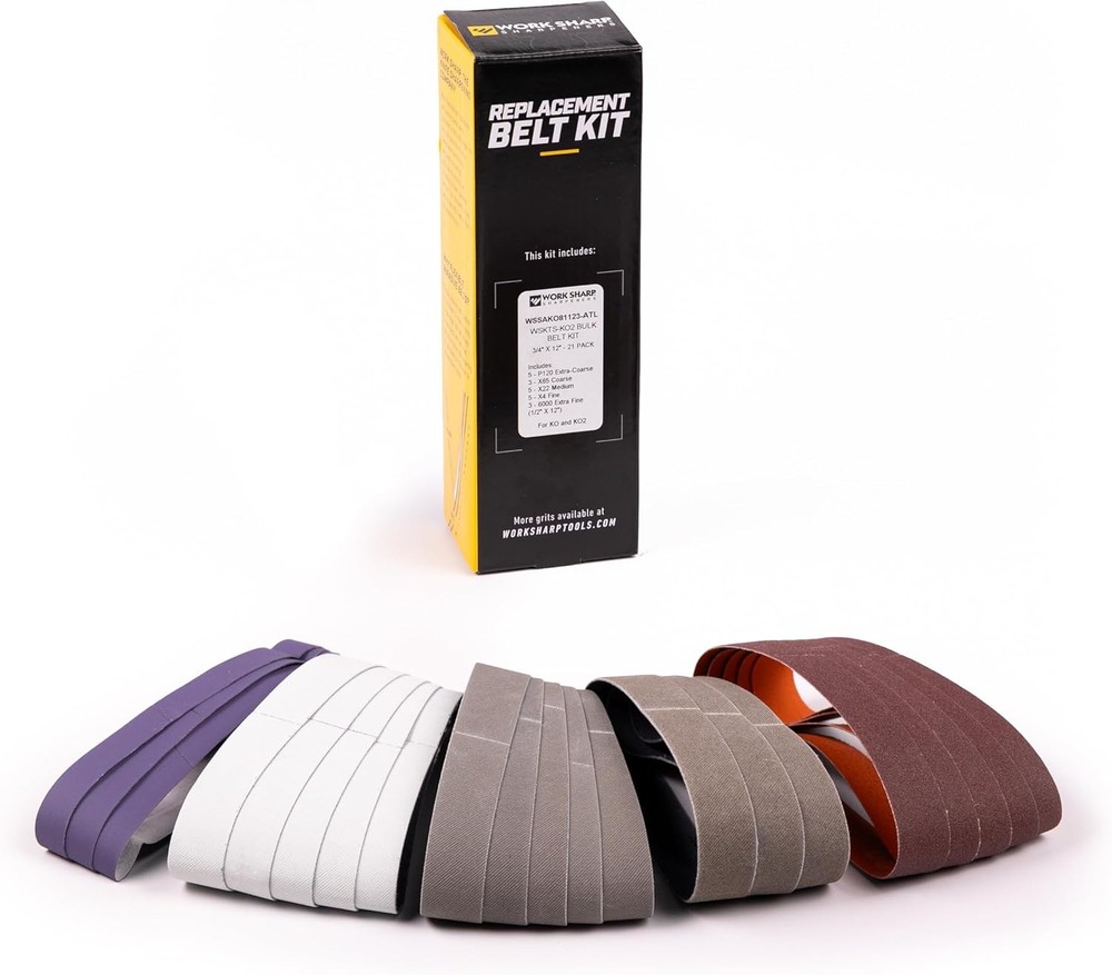 Bulk Bundle Value Pack, Ken Onion Replacement Abrasive Belt Kit, 21 Assorted
