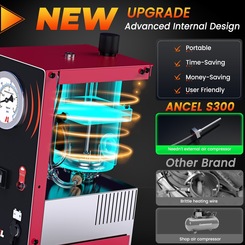 EVAP Machine Smoke Leak Detector Car Pipe Leakage Analyzer Fuel Tank System Tool