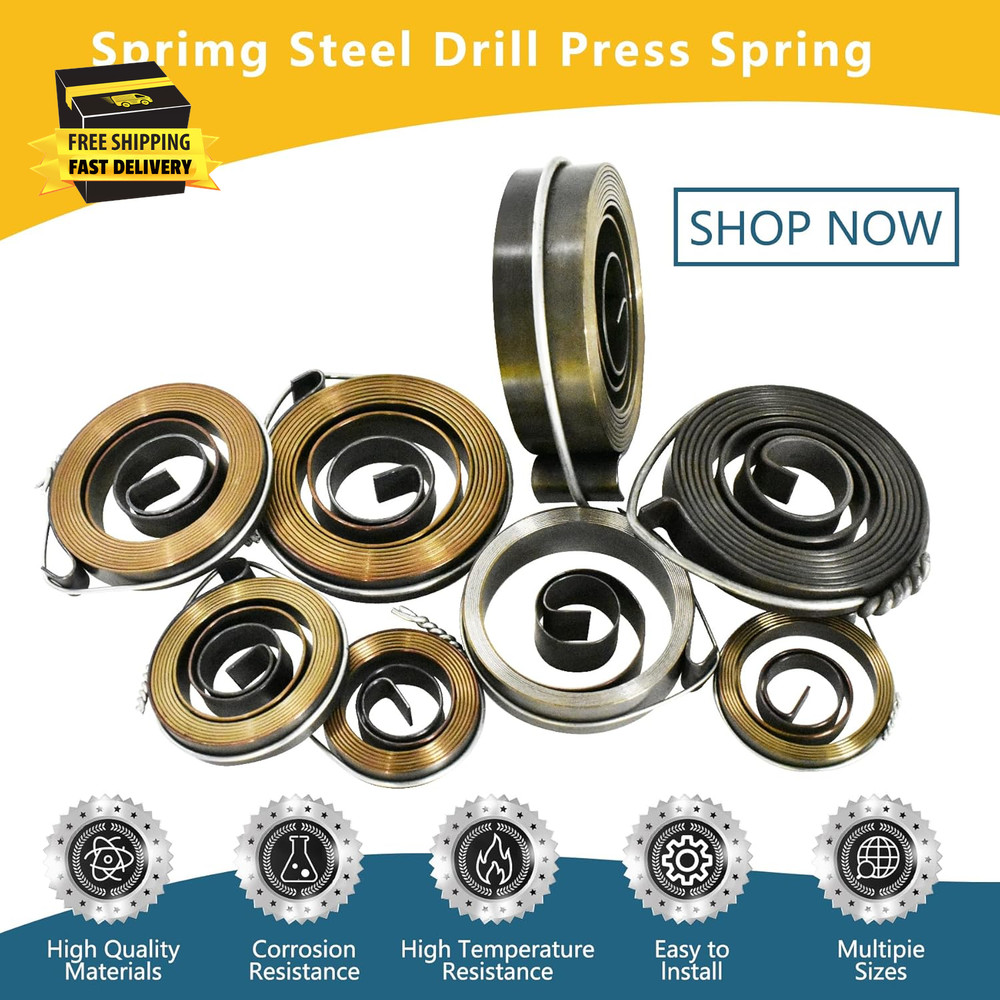 3 Pcs Drill Press Return Spring,Drill Press, Quill Springs,Feed Return Coil Spri