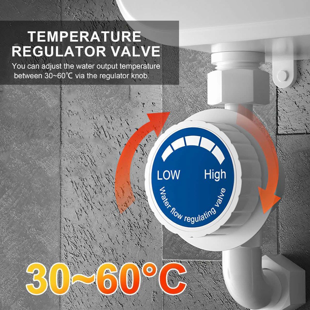 110V 3500W Tankless Hot Water Heater Shower Electric Instant Water Heater USA