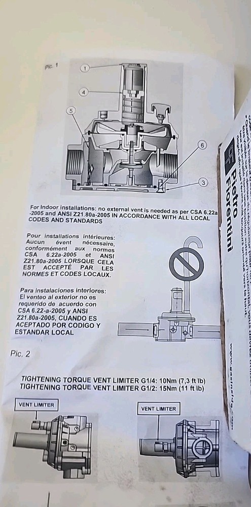 Gastite Gov. Gas Reg. 31051 1/2" NPT Brand New/Free Shipping!!