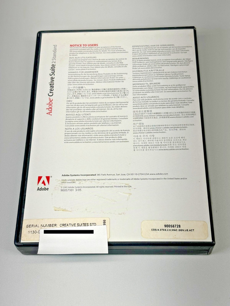Adobe Creative Suite 2 Standard Apple Mac Serial + Training - Complete Tested #6