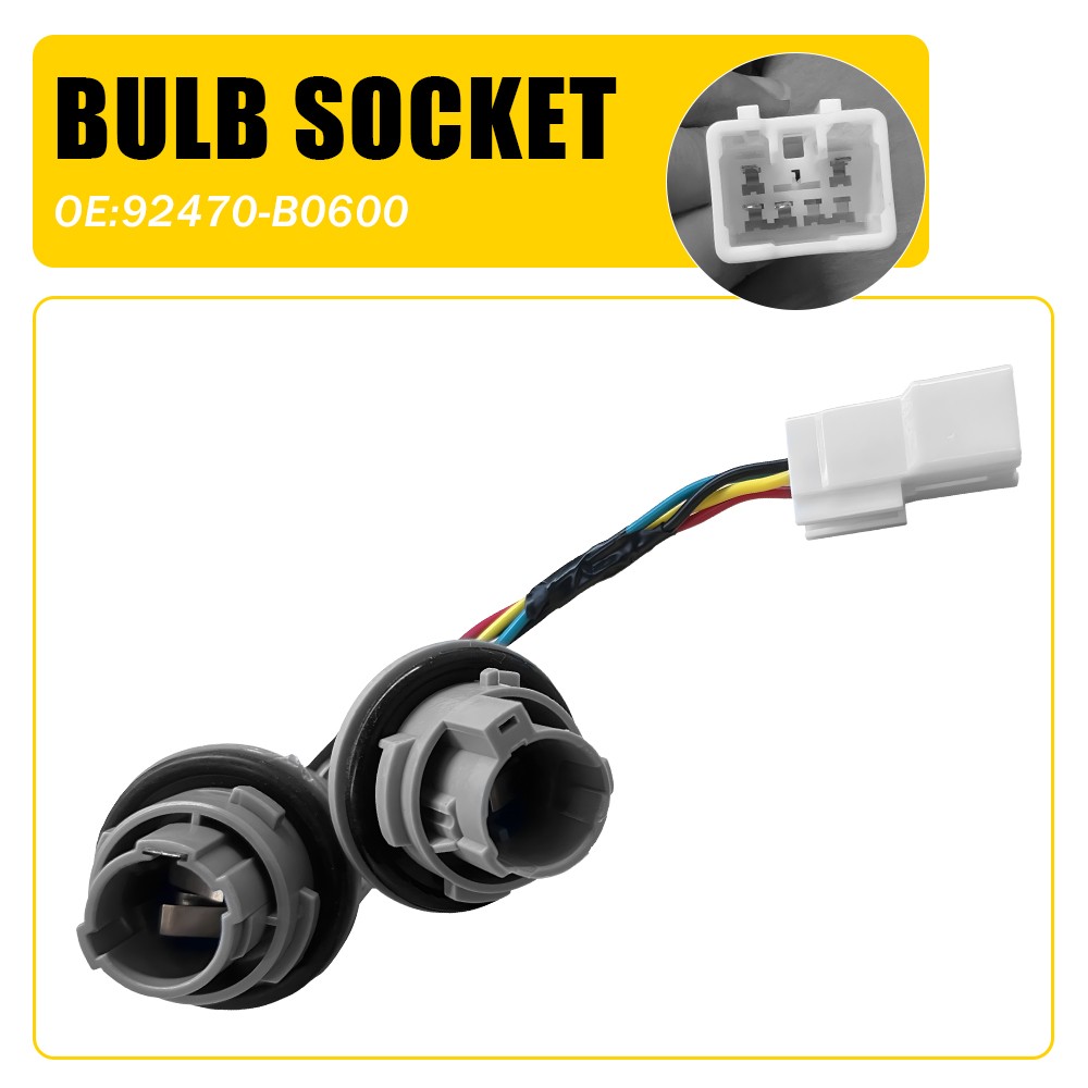 Tail Light Socket Wiring Fits Forte Kia 2017-2018 ABS Copper Construction
