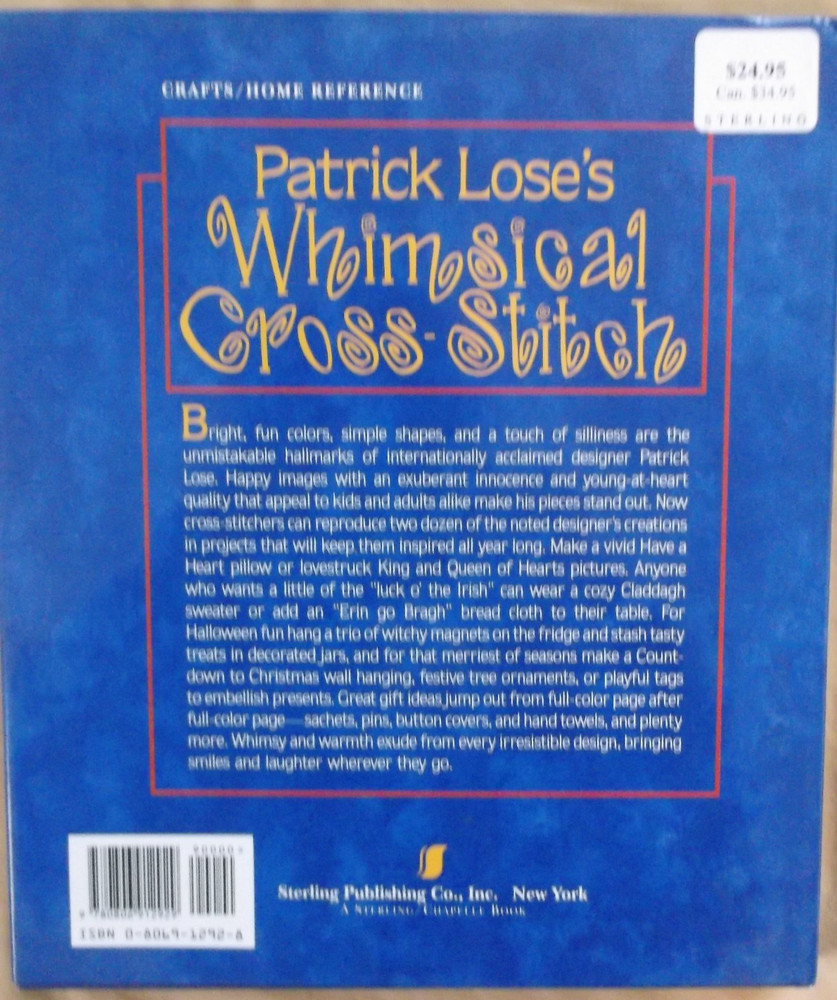 WHIMSICAL CROSS STITCH pattern design book 1994 chart motif holiday