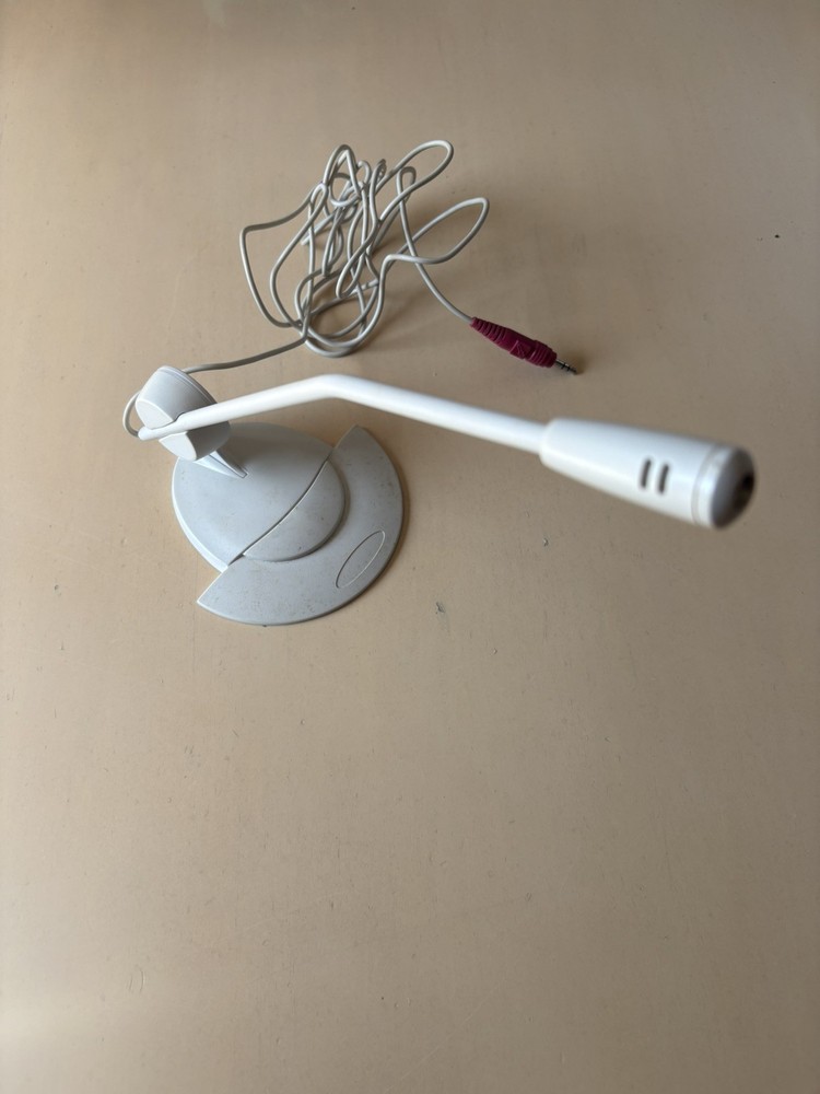 Vintage Telex Desktop Computer Microphone Freestanding 700358 White