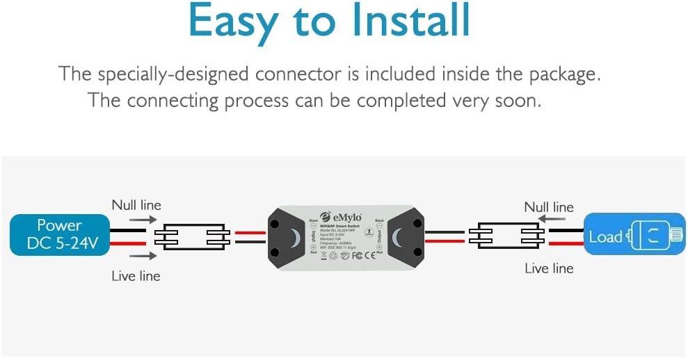 eMylo Smart RF Motor Controller Switch Wireless Relay Module 2 PACK DC12V