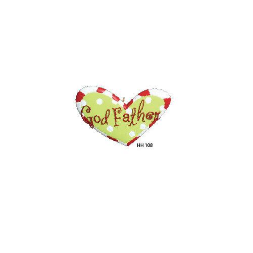 Godfather Heart Personalized Christmas Tree Ornament