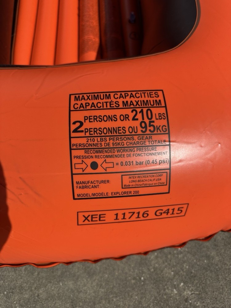 Intex Explorer 200 2 Person Inflatable Boat
