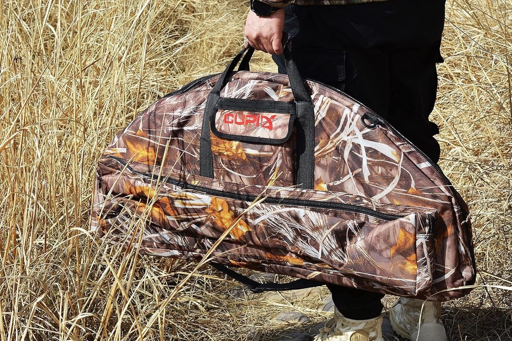 Compound Bow Case Soft Light-Weight Backpack Camo Canvas with Arrow Pocket