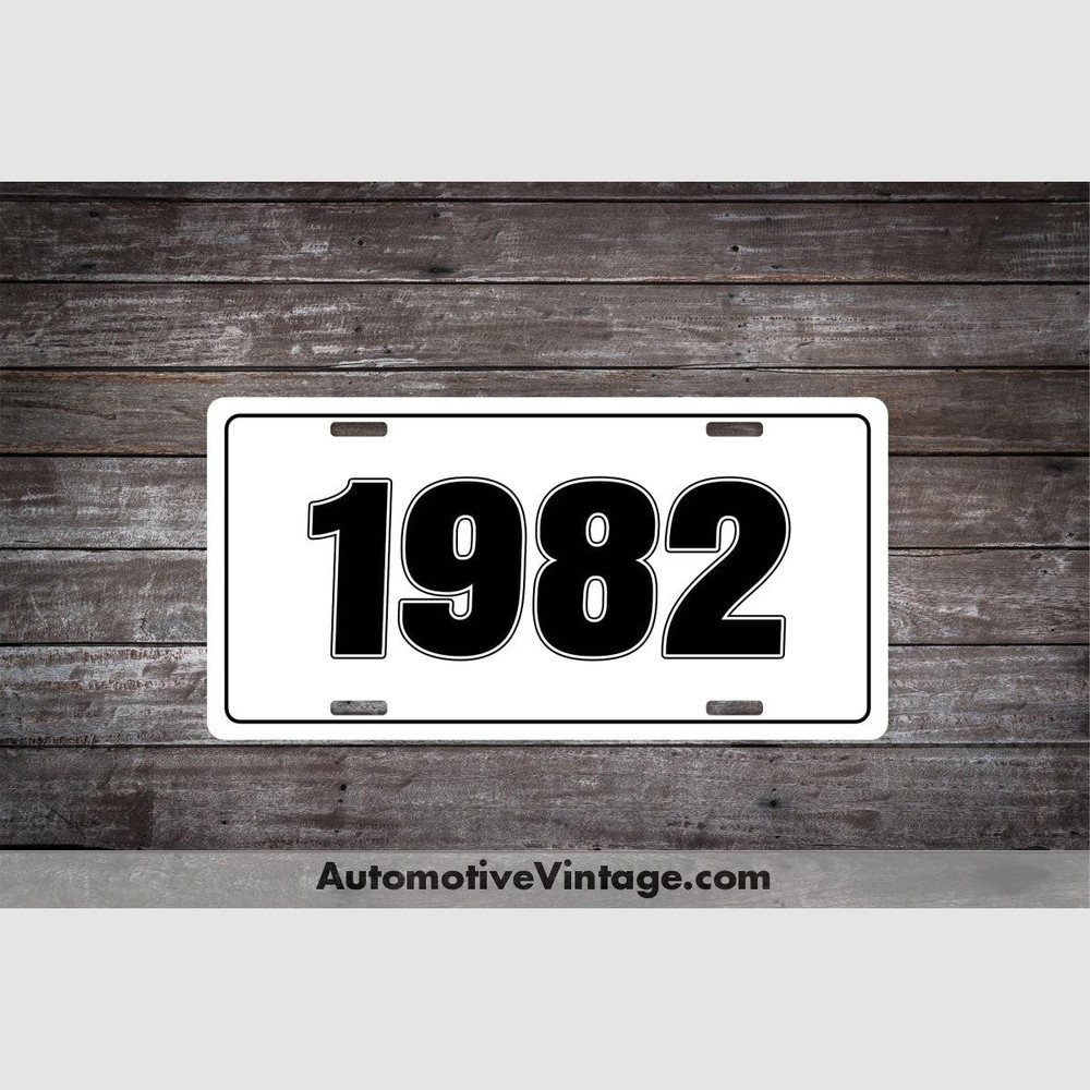 1982 Car Year License Plate