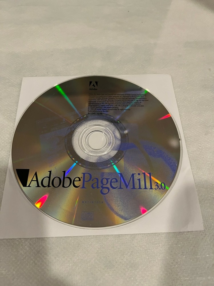 Adobe PageMill Version 3.0 for MAC OS