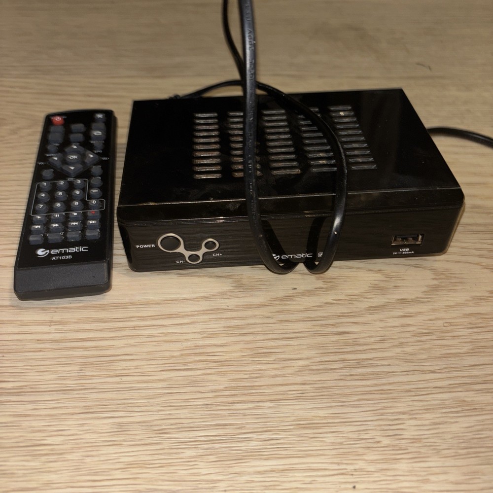 📺 Ematic Digital Converter Box AT103B + USB Recorder & Remote