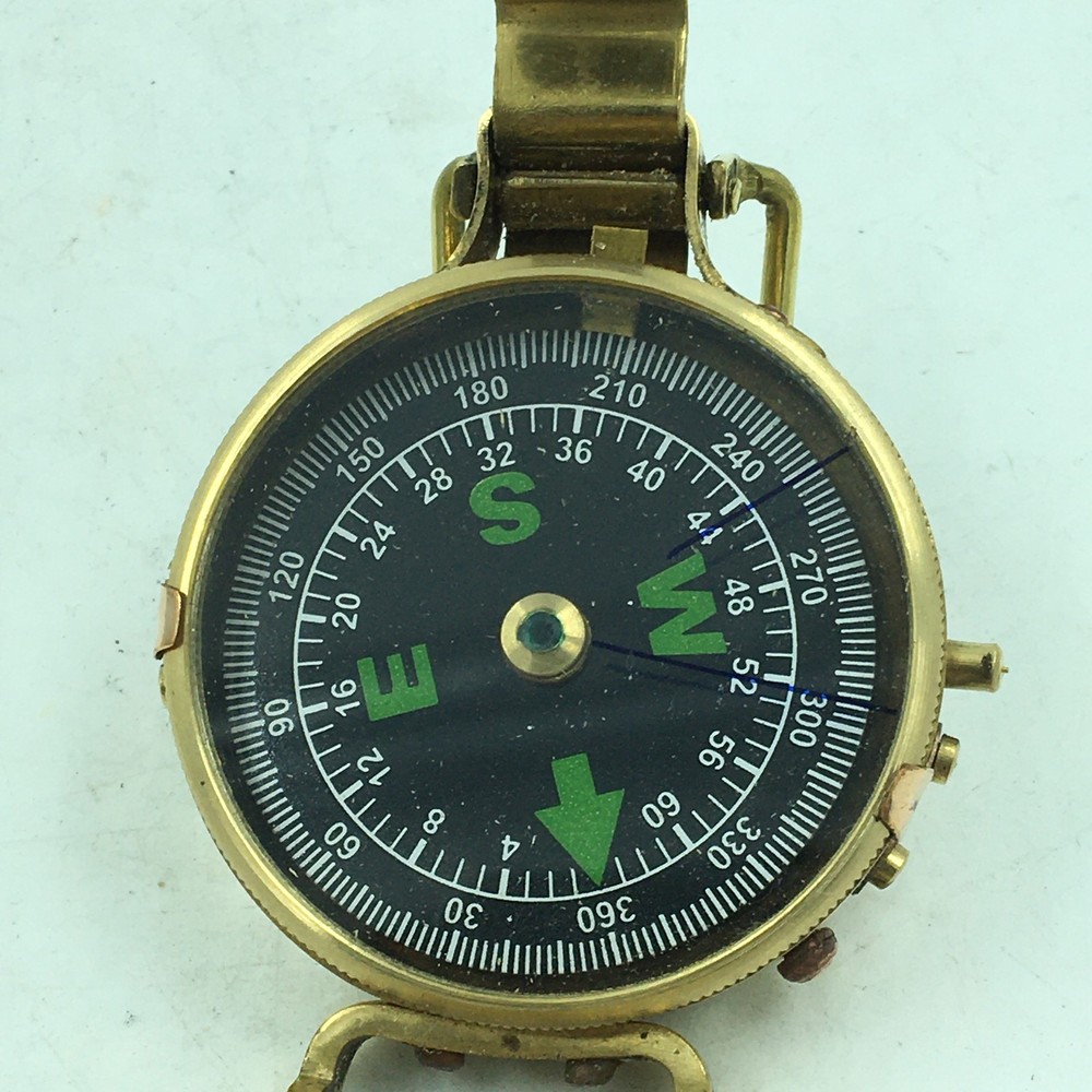 Authentic Military Brass Pocket Compass, Camping, Hiking, Fully Functional