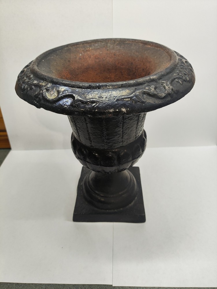 Vintage Cast Iron Urn Planter 8 1/2”
