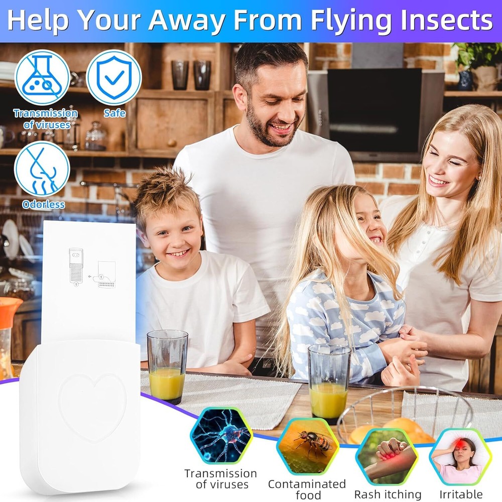 Indoor Flying Insect Trap UV Night Light Bug Catcher