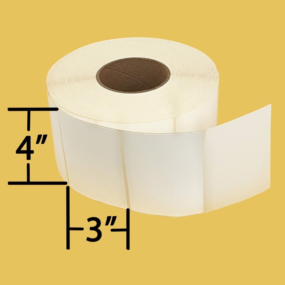 4" x 3" Thermal White Removable Label 3" Core 2000 Labels per Roll, AbleLabel