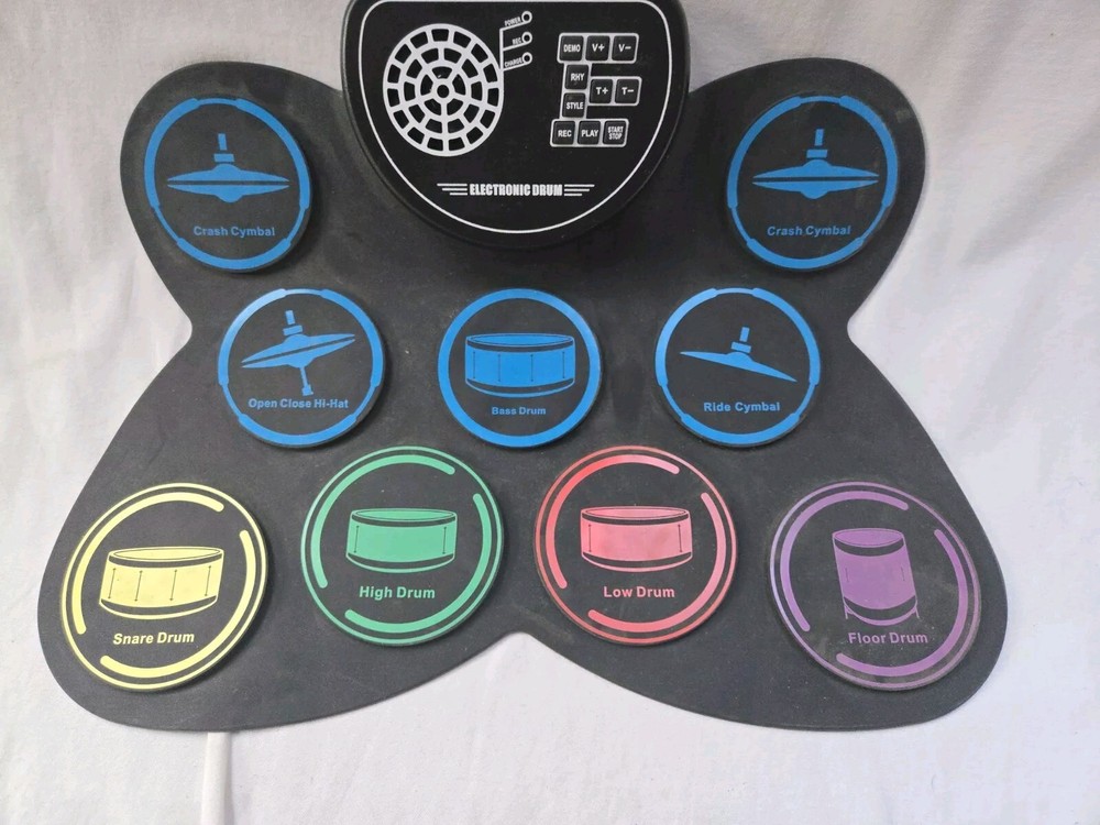 Roll Up Electronic Drum Pad.  Drum Practice.